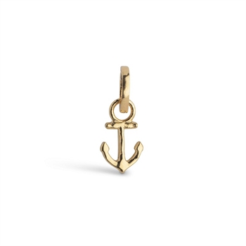Enamel Anker charm i forgyldt sølv - C014G